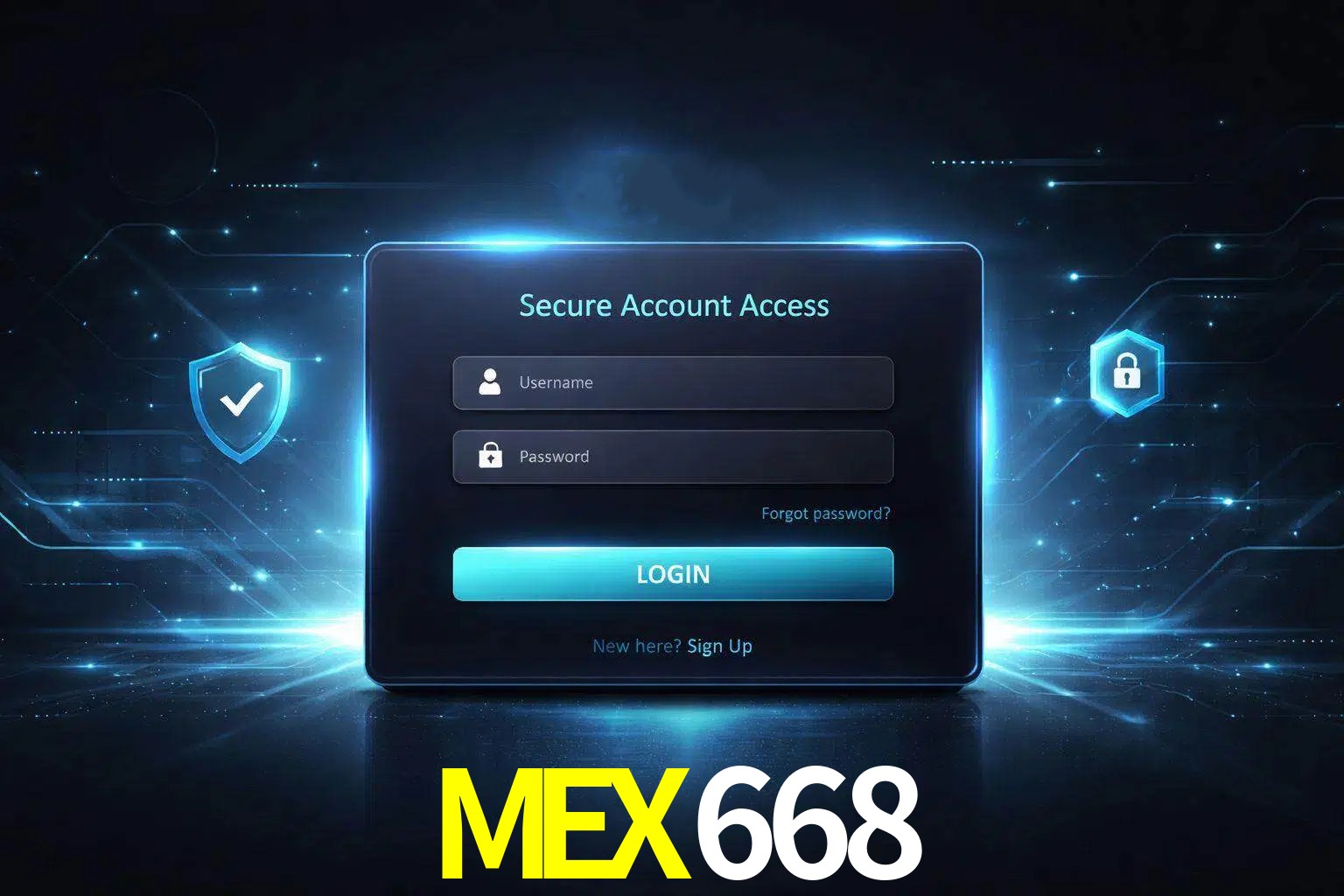 Pantalla de inicio de sesión de cuenta MEX668 para usuarios en México